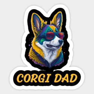 corgi dad Sticker